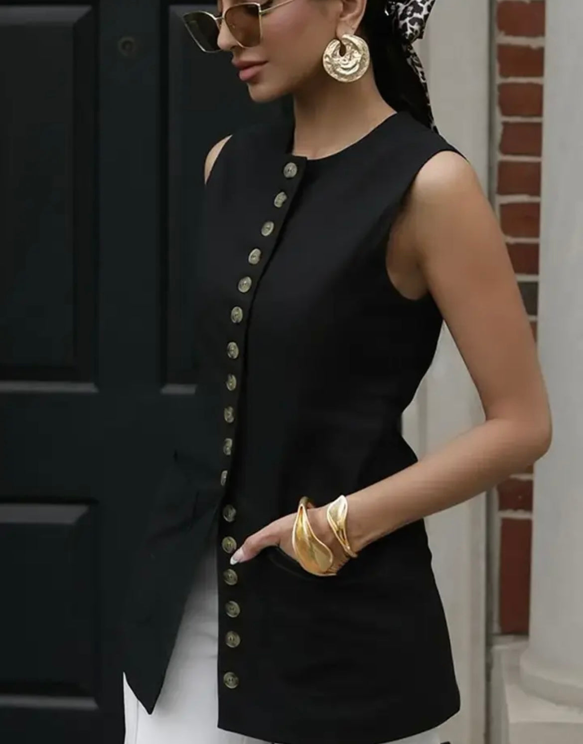 Antonella buttoned vest - House of Maye