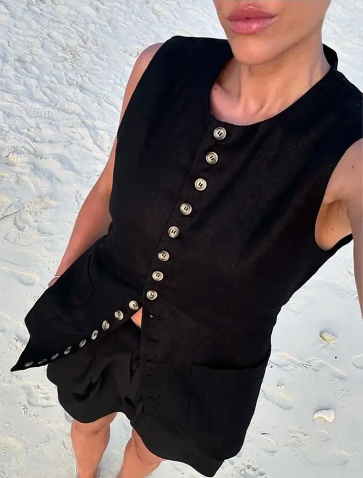 Antonella buttoned vest - House of Maye