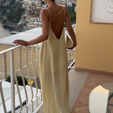 Ayla backless spaghetti strap maxi dress