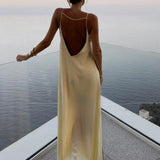Ayla backless spaghetti strap maxi dress