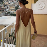 Ayla backless spaghetti strap maxi dress