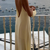 Ayla backless spaghetti strap maxi dress