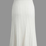 Lina V-neck Knit Top And Pleated Midi Skirt Set - House of Maye