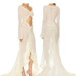 Soiree sheer cut out dress - House of Maye